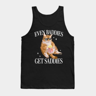 Even Baddies Get Saddies Cat Women Tank Top